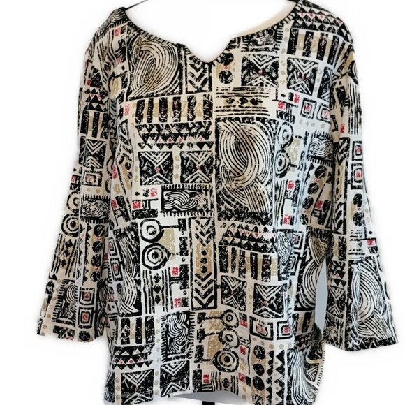 Ruby Rd. graphic print top - sz XL - Picture 1 of 4